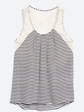 [Collective Concepts] Kavanaugh Crochet Back Tank Top Blouse